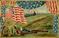 Decoration Day Greetings G.A.R. Memorial Day Postcard Postcard