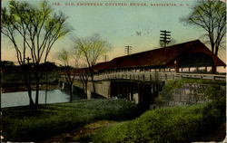 Old Amoskeag Covered Bridge Postcard