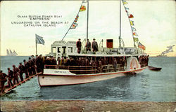 Glass Bottom Power Boat Empress Postcard