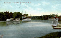 Chautauqua Lake Outlet Jamestown, NY Postcard Postcard