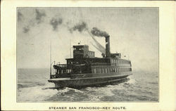 Steamer San Francisco Key Route Postcard