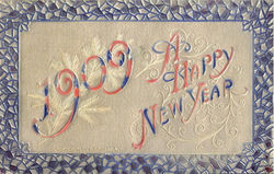 1909 A Happy New Year Postcard