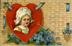 St. Valentine's Greeting Postcard