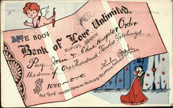 Bank Of Love Unlimited Postcard