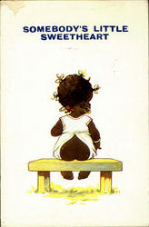 Somebody's Little Sweetheart Black Americana Postcard Postcard