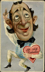 To My Valentine Men Postcard Postcard