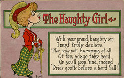 The Haughty Girl Postcard
