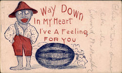 Way Down In My Heart Black Americana Postcard Postcard