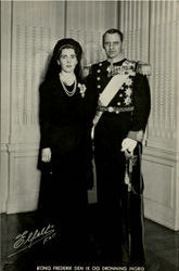 Kong Frederic Den Ix Og Dronning Ingrid Postcard