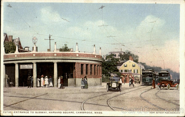 Entrance To Subway, Harvard Square Cambridge Massachusetts