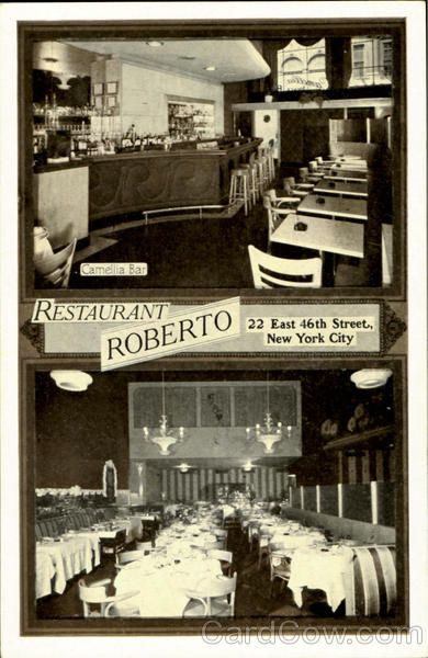 Restaurant Roberto, 22 East 46th Street New York City