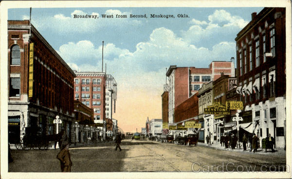 Broadway West From Second Muskogee Oklahoma