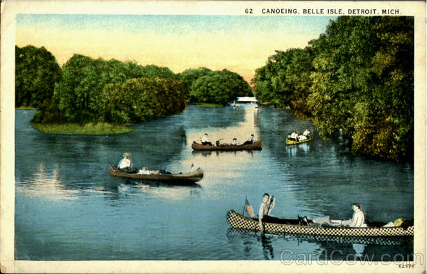 Canoeing Belle Isle Detroit Michigan