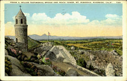 Frank A. Miller Testimonial Bridge And Peace Tower Postcard