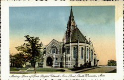 Meeting House Of First Baptist Church, Main Street Postcard