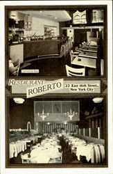 Restaurant Roberto, 22 East 46th Street Postcard