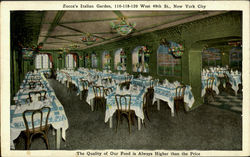 Zucca's Italian Garden, West 49th St Postcard