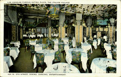 Famous Eating Place The Italian Village, 425 W 8th Street Los Angeles, CA Postcard Postcard