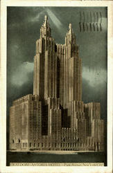 Waldorf Astoria Hotel, Park Avenue New York City, NY Postcard Postcard