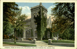 Funeral Home Of Stack And Falconer, 33rd and Farnam Sts. Omaha, NE Postcard Postcard