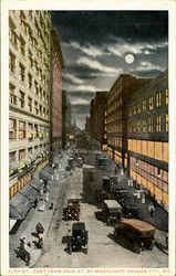 11th St., East From Main St. By Moonlight Kansas City, MO Postcard Postcard