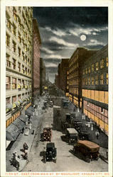 11th St., East From Main St. By Moonlight Postcard