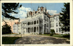 State Hospital St. Joseph, MO Postcard Postcard