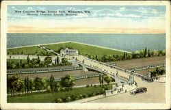New Concrete Bridge, Juneau Park Postcard