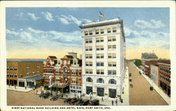 First National Bank Building And Hotel Main Postcard
