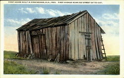 First House Built In Birmingham Postcard