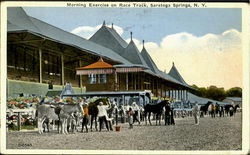 Morning Exercise On Race Track Postcard