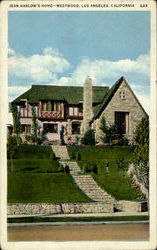 Jean Harlow's Home Westwood Postcard