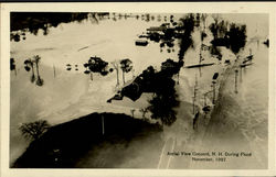 Aerial View Concord During Flood Postcard