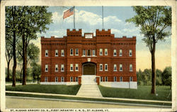 St. Albans Armory Co.,, First Infantry V. N. G Vermont Postcard Postcard