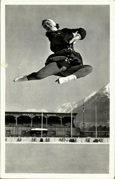 Eisbahn-Davos Weltmeisterin Barbara Scott