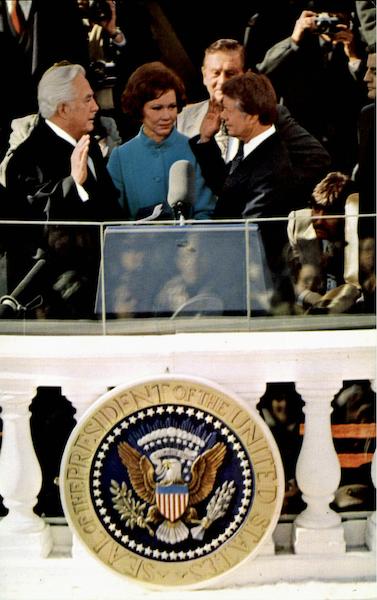 Jimmy Carter Being Sworn In As President