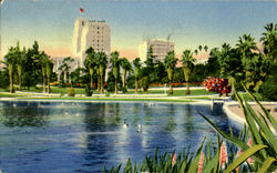 Elks Club And Scenic Beauty If Mac Arthur Park Los Angeles, CA Postcard Postcard