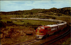 Ascending Raton Pass Trains, Railroad Postcard Postcard