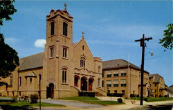 St. Mary's Catholic Church School And Convent Pompton Lakes, NJ Postcard Postcard