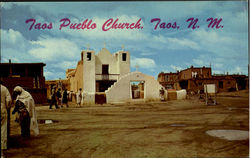 Taos Pueblo Church Postcard