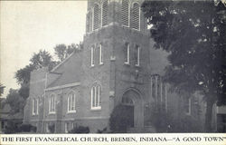 The First Evangelical Church Bremen, IN Postcard Postcard