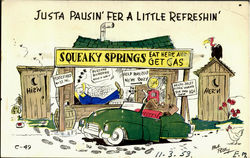 Squeaky Springs Drinking Postcard Postcard