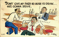 No More to Drink Drinking Postcard Postcard