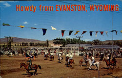 Howdy From Evanston Wyoming Postcard Postcard