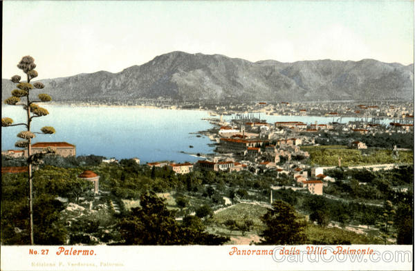Panorama Dalla Villa Belmonte Palermo Italy