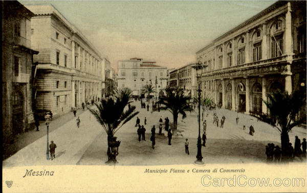 Municipio Piazza E Camera Di Commercio Messina Italy