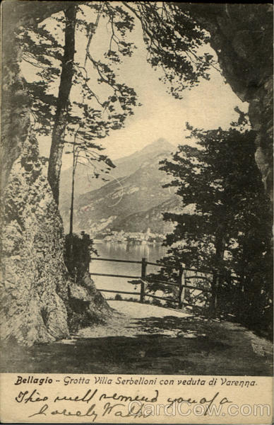 Grotta Villa Serbelloni Con Veduta Di Varenna Bellagio Italy