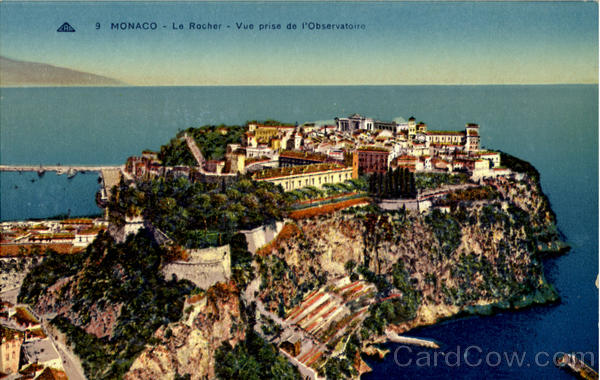 Le Rocher Vue Prise De L'Oservation Monaco France