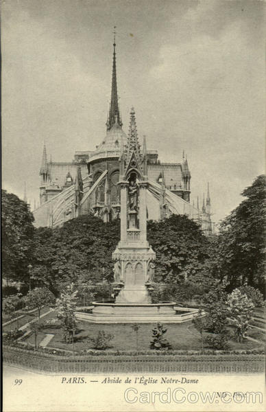 Abside De l'Eglise Notre Dame Paris France