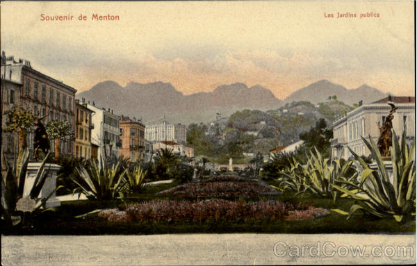 Souvenir De Menton Les Jardins Publics France